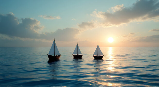 sailboat at sunset