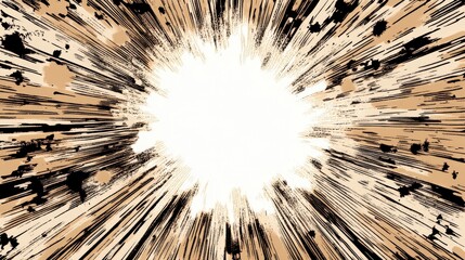 Naklejka premium Stunning Abstract Graphic Design with Radial Lines and Brushstrokes