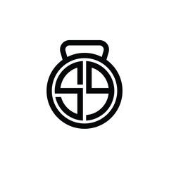 SQ monogram logo design letter text name symbol monochrome logotype alphabet character simple logo