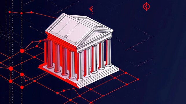 Innovative Digital Banking, modern borderless banking solutions, user-friendly design, clean lines, minimalist vector art, adaptable for various digital platforms, clear and engaging visual appeal