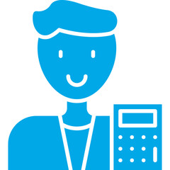 Accountant icon single vector illustration