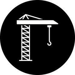 Crane Tower icon single vector illustration