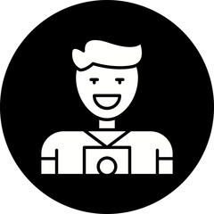 Photographer icon single vector illustration