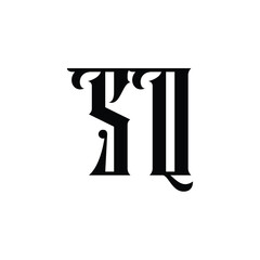 SQ monogram logo design letter text name symbol monochrome logotype alphabet character simple logo