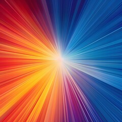 Obraz premium Abstract Colorful Burst of Energy in Red and Blue Gradient Light Streaks