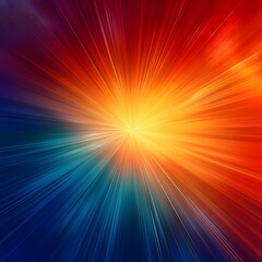Obraz premium Abstract Explosion of Vibrant Colors in a Radial Burst Pattern