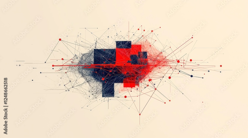 Poster interconnected business insights, ai-driven knowledge graphs visualizing data relationships, featuri