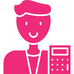 Accountant icon single vector illustration