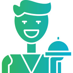 Waiter icon single vector illustration