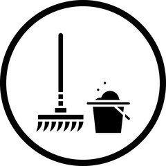 Floor Mop icon single vector illustration