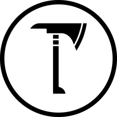 Axe icon single vector illustration