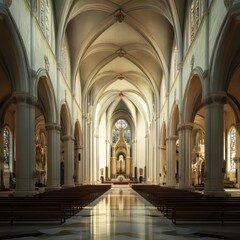 Obraz premium Cathedral Interior Architecture