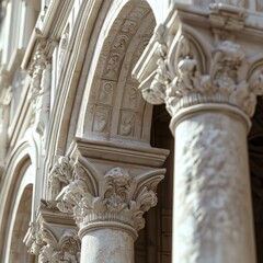 Architectural Details: Stone Columns and Arches
