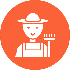 Farmer icon single vector illustration