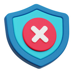 Fototapeta premium protection 3d icon isolated on the transparent background