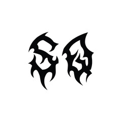 SQ monogram logo design letter text name symbol monochrome logotype alphabet character simple logo