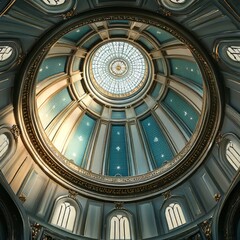 Architectural Dome with Glass Ceiling Design