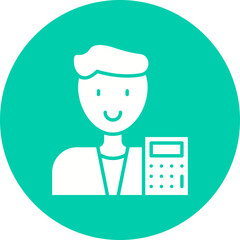 Accountant icon single vector illustration