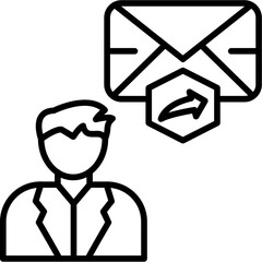 Email Forward Chain Icon