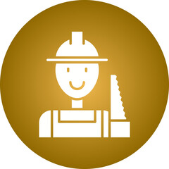 Carpenter icon single vector illustration
