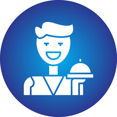 Waiter icon single vector illustration