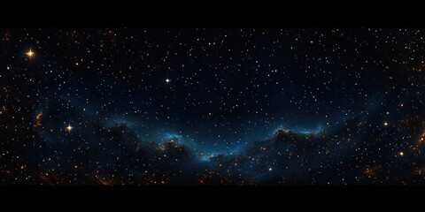 Starry Night Sky Panorama Impressionist Illustration of the Universe and Cosmos
