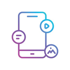 Fototapeta premium Social Media vector icon