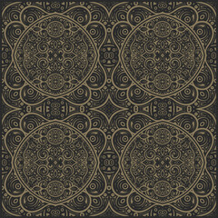 dark ethnic seamless pattern template