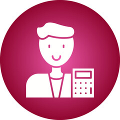 Accountant icon single vector illustration