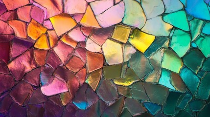 Holographic rainbow foil iridescent texture abstract hologram background