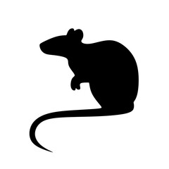 rat silhouette vector illustration