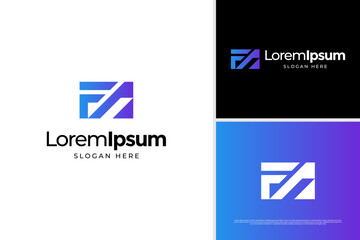 Abstract letter F A business finance concept logo vector design. Accounting logo design template