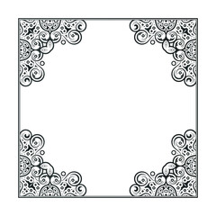 Flat decorative frame design background