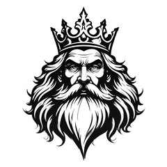 Fototapeta premium king head mascot
