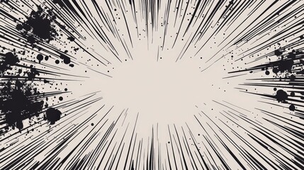 Obraz premium Dynamic Graphic Design with Powerful Lines and Ink Splatters