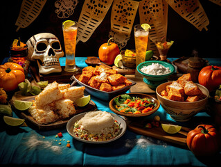 Dia de Muertos Feast: An Ofrenda of Traditional Mexican Food