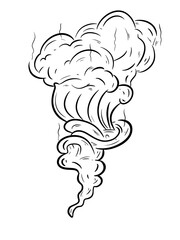 smoke digital illustration drawing isolated