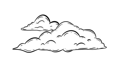 cloud digital illustration drawing isolated