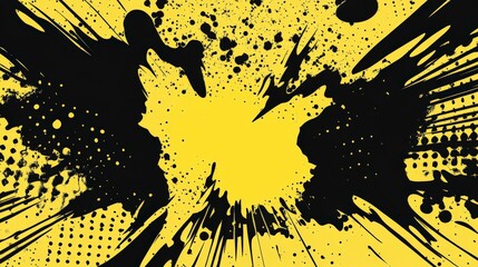 Abstract Black and Yellow Graphic Design