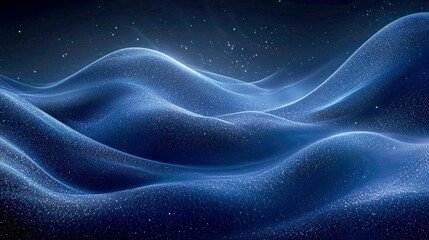 Celestial Waves: A Cosmic Dance of Light and Dark in a Digital Dreamscape