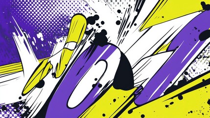 Dynamic Abstract Graphic Design with Bold Colors and Shapes