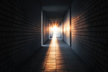 hallway with light at the end
