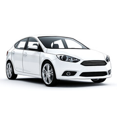 Sleek White Sedan: Modern Car Design and Luxury Transportation