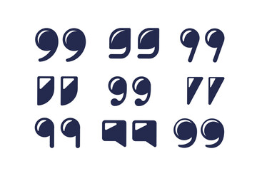 Quotes simple geometric black and white set