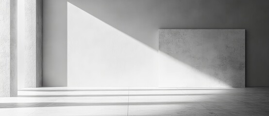 Bright Empty White Room with Smooth Interior Walls and Floor, Perfect Background for Minimalistic Design and Creative Projects