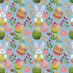 easter, egg, spring, holiday, pattern, vector, decoration, illustration, celebration, eggs, flower, grass, season, seamless, cute, design, colorful, card, nature, wallpaper, green, cartoon, color, sym