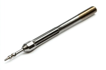 A close-up shot of a pen on a white surface, great for illustrating writing or office themes