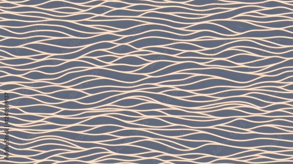 Leinwandbilder abstract wave pattern in soft beige on dark blue background for modern design and art projects