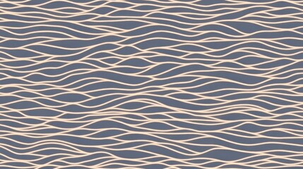 Abstract Wave Pattern in Soft Beige on Dark Blue Background for Modern Design and Art Projects