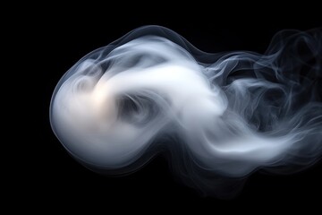 White Smoke Ring in Dark Minimalist Setting